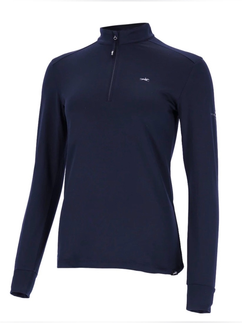 Schockemohle Sports Equestrian 1/4 Zip Riding Shirt, Blue, XS, New Without Tags!
